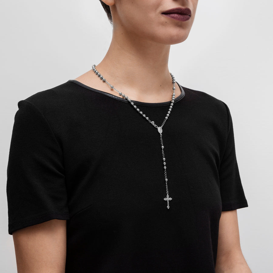COLLANA ROSARIO - ARGENTO