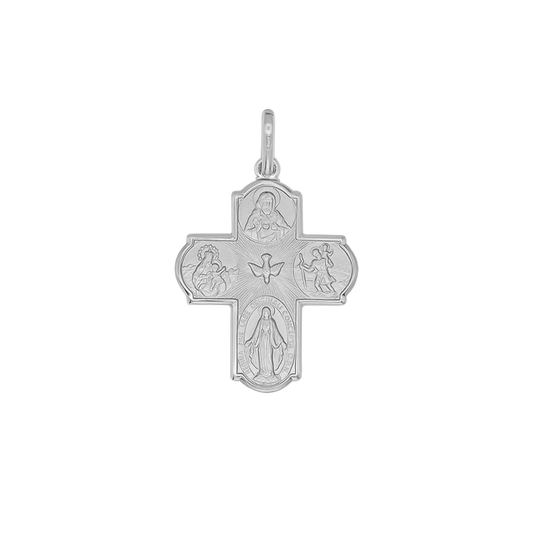 SCAPULAR - PENDENTE CROCE - ARGENTO