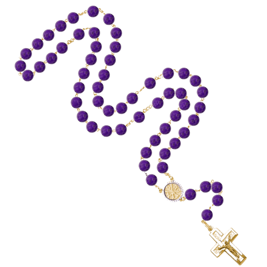 AMETHYST BEADS - ROSARIO - VERMEIL ARGENTO