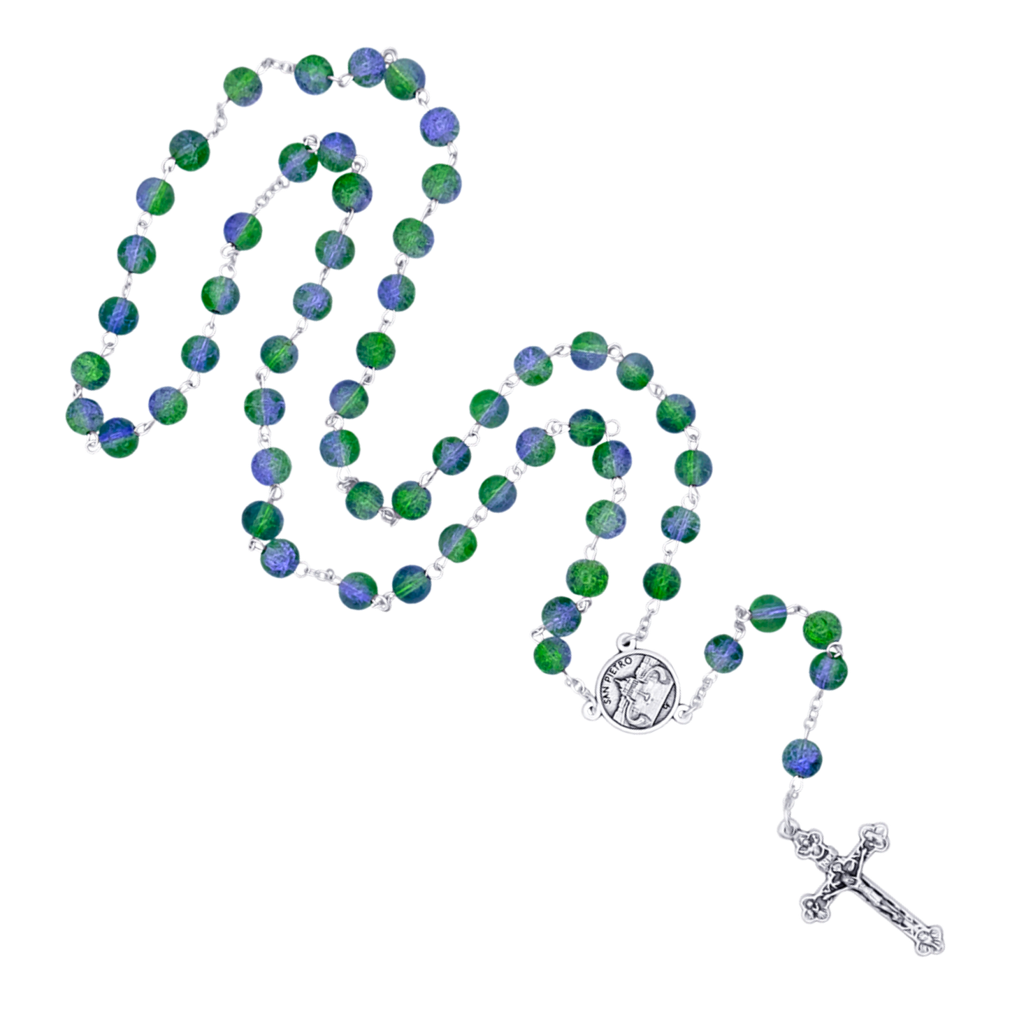 GREEN E PURPLE GLASS  - ROSARIO - METAL