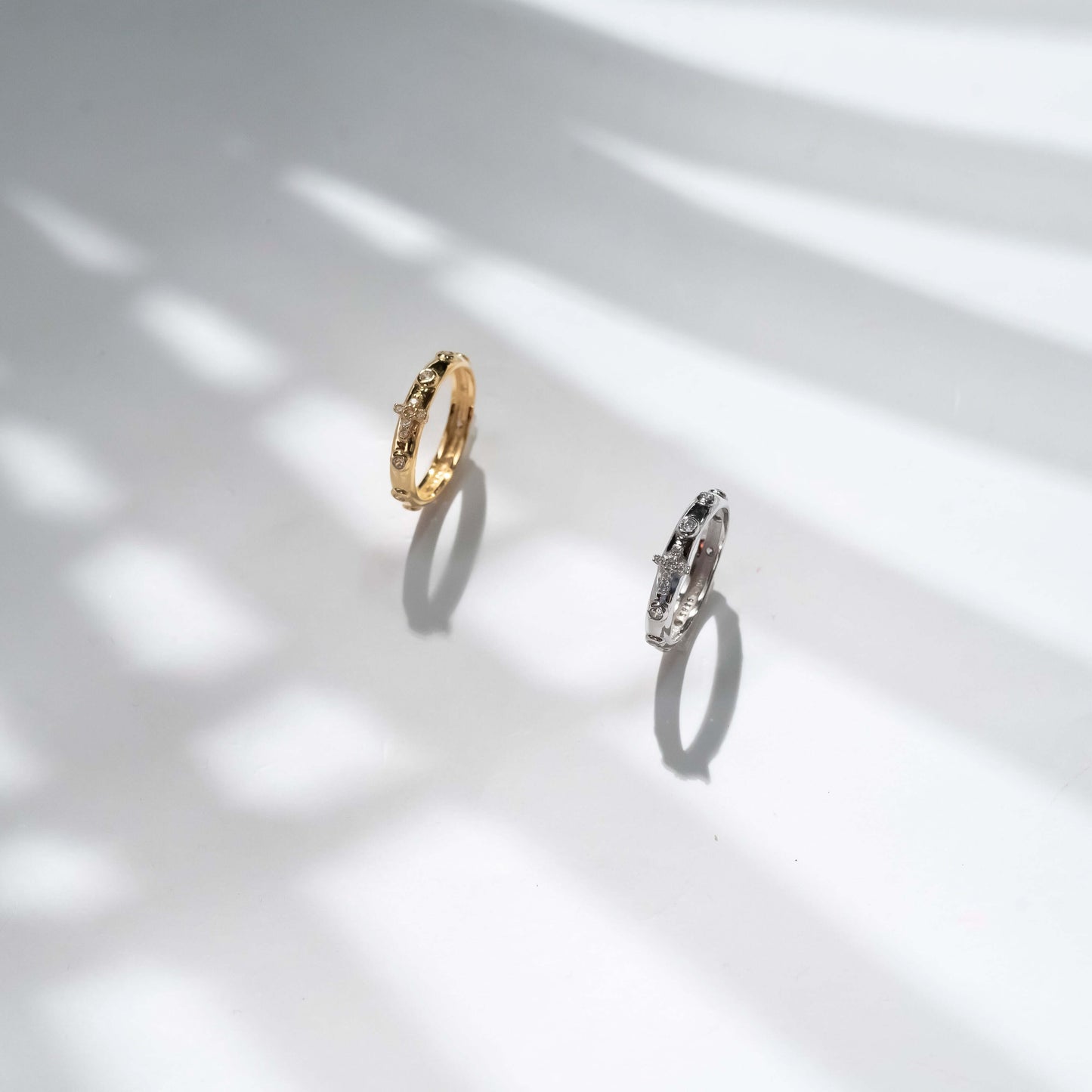 ROSARIO ANELLO - ZIRCONIA - VERMEIL ARGENTO
